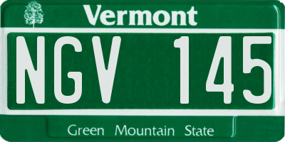 VT license plate NGV145