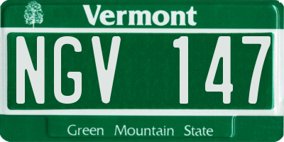 VT license plate NGV147