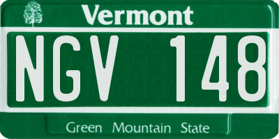 VT license plate NGV148