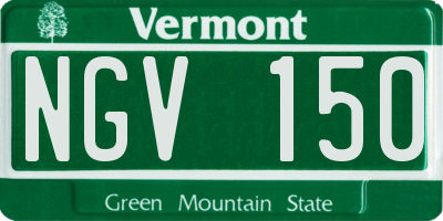 VT license plate NGV150