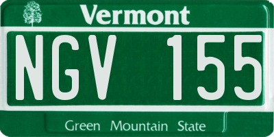 VT license plate NGV155