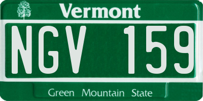 VT license plate NGV159