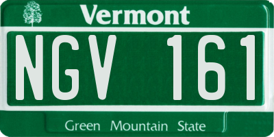 VT license plate NGV161