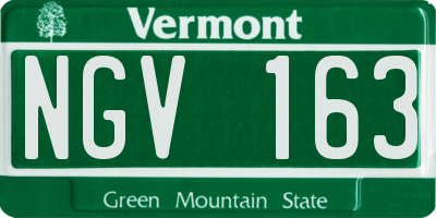 VT license plate NGV163