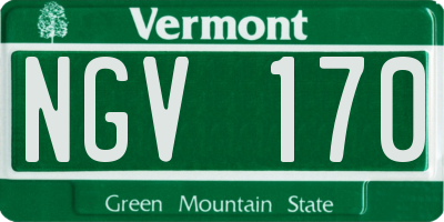 VT license plate NGV170