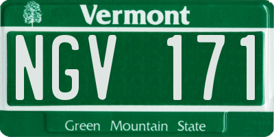 VT license plate NGV171
