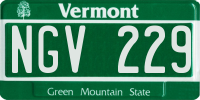 VT license plate NGV229