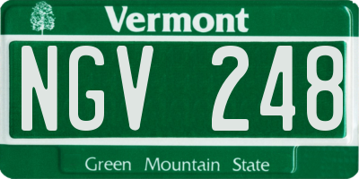 VT license plate NGV248