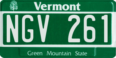 VT license plate NGV261