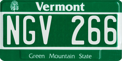 VT license plate NGV266