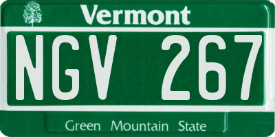 VT license plate NGV267