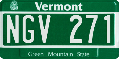 VT license plate NGV271