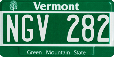VT license plate NGV282