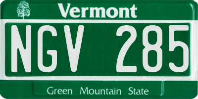VT license plate NGV285