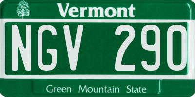 VT license plate NGV290