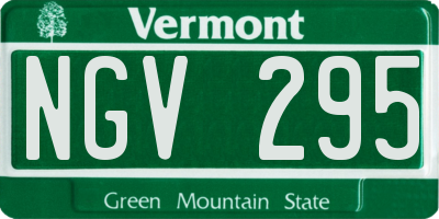 VT license plate NGV295