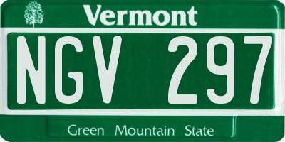 VT license plate NGV297