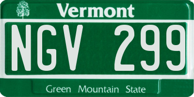 VT license plate NGV299