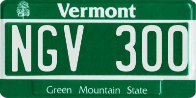 VT license plate NGV300