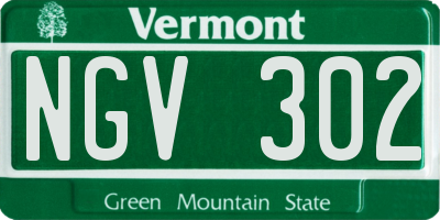 VT license plate NGV302