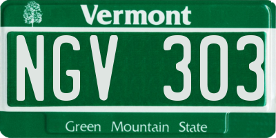 VT license plate NGV303