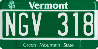 VT license plate NGV318
