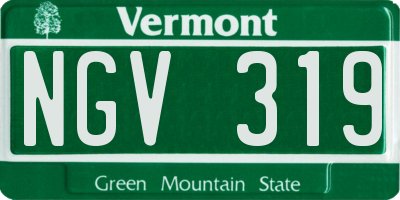 VT license plate NGV319