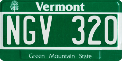 VT license plate NGV320