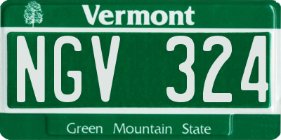 VT license plate NGV324
