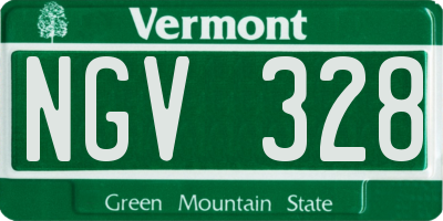 VT license plate NGV328