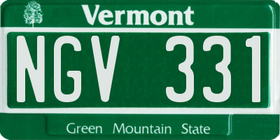 VT license plate NGV331