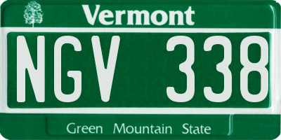 VT license plate NGV338