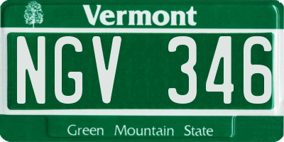 VT license plate NGV346
