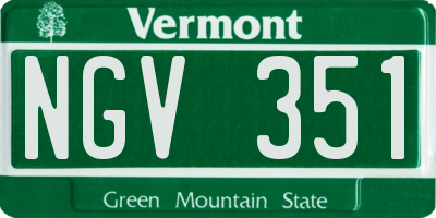 VT license plate NGV351