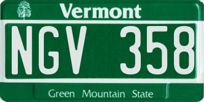 VT license plate NGV358