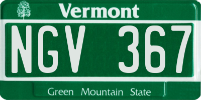 VT license plate NGV367