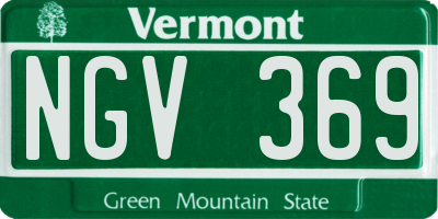 VT license plate NGV369