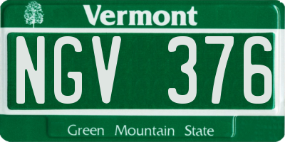 VT license plate NGV376