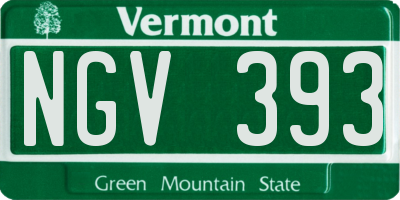 VT license plate NGV393