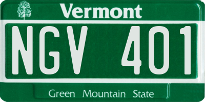VT license plate NGV401