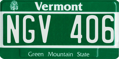 VT license plate NGV406