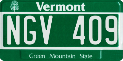 VT license plate NGV409
