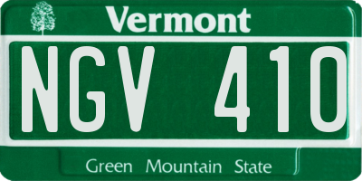 VT license plate NGV410