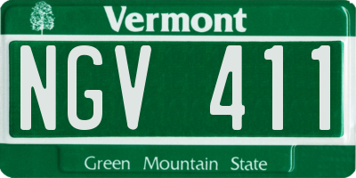 VT license plate NGV411