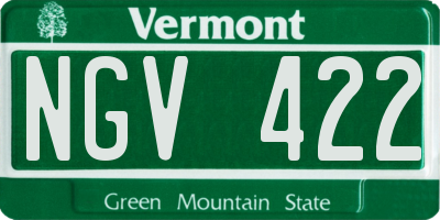 VT license plate NGV422