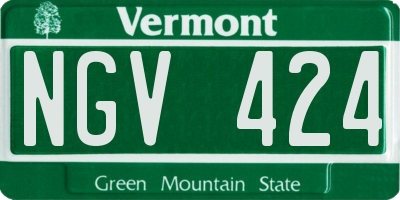 VT license plate NGV424