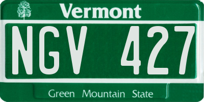VT license plate NGV427