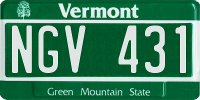 VT license plate NGV431