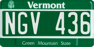 VT license plate NGV436