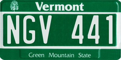VT license plate NGV441
